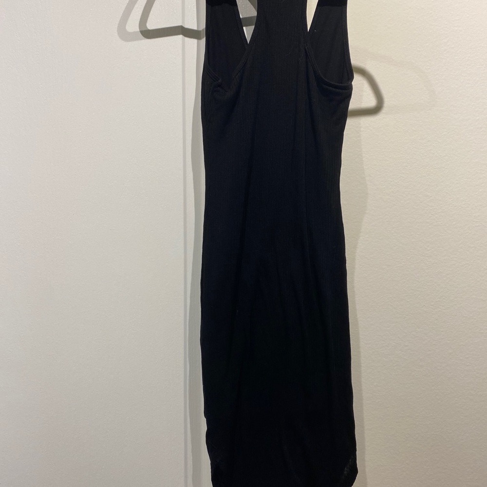 Black scoop neck dress